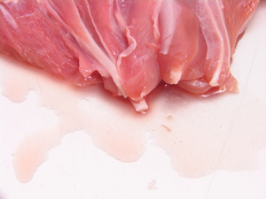 通常冷凍でのドリップ